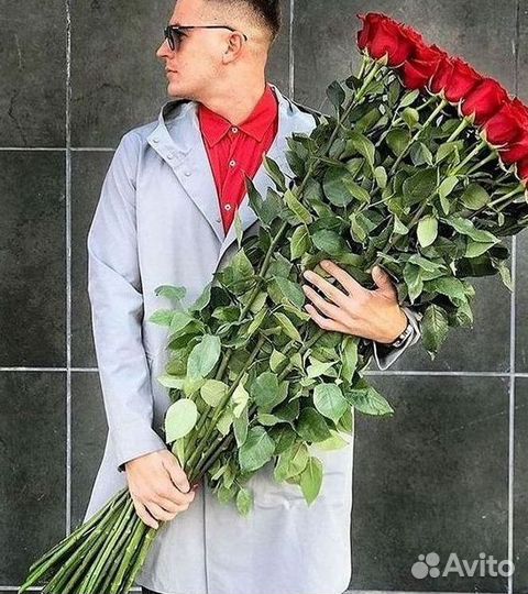 Высокие розы Доставка цветов