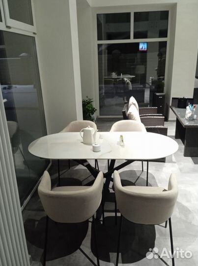 Стол под мрамор из керамогранита Лофт