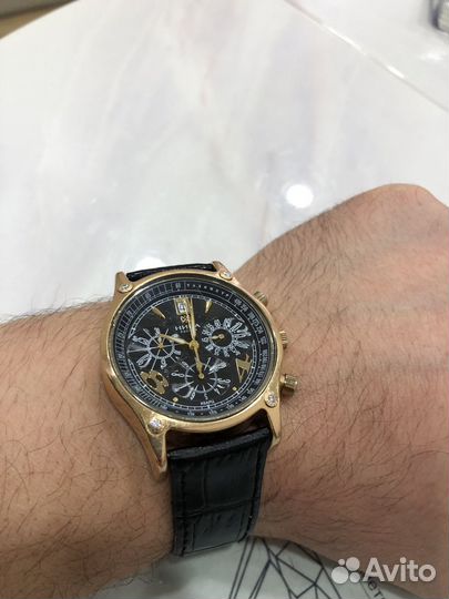 Мужские золотые наручные часы Ника