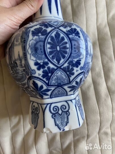 Ваза дельфт delft blue