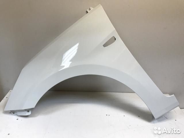 Крыло Hyundai Solaris 2010 г левое в цвет Белый
