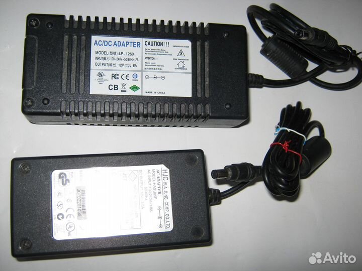 Разные блоки питания- 7.5V, 9V, 12V, 13.5V