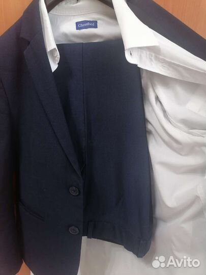 Пиджак для мальчика 146 синий
