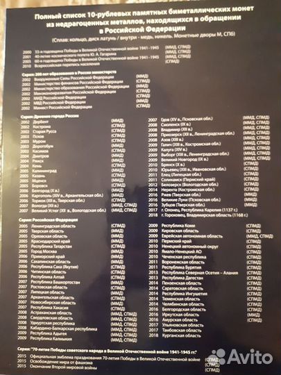 Альбом для монет