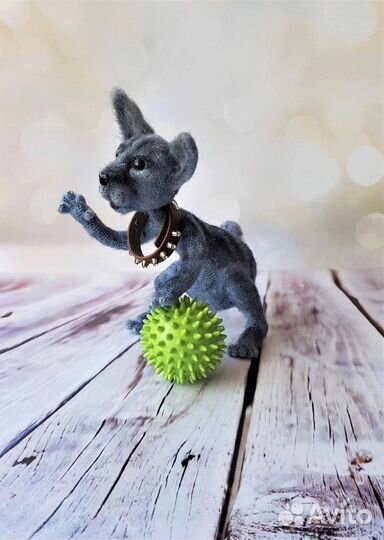 Кот ориентал. Вязанная игрушка