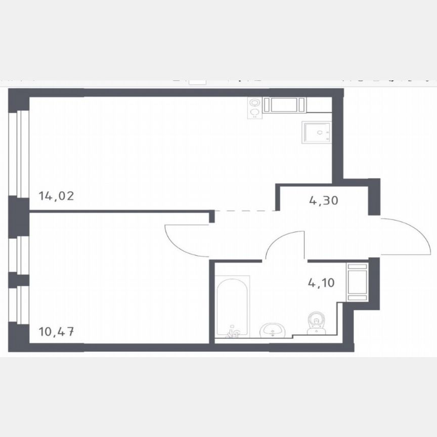 1-к. квартира, 32,9 м², 4/12 эт.