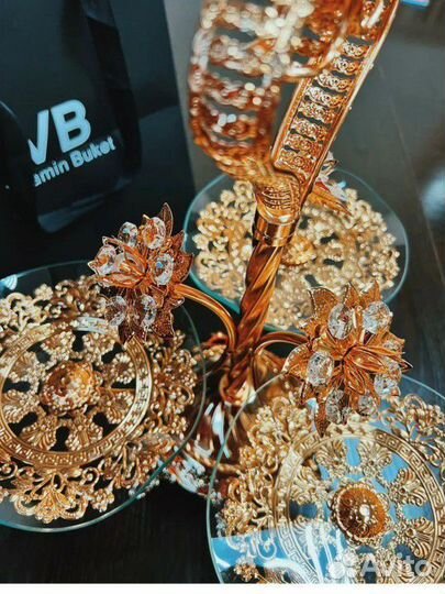 Ваза трехъярусная для фруктов. Новая