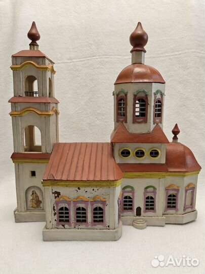 Макет Церкви. Дерево, резьба. Ручная работа. 20 в