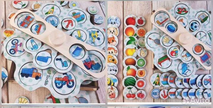 Деревянные развивающие игрушки (пазлы, головоломки