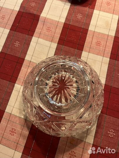 Ваза-конфетница хрустальная