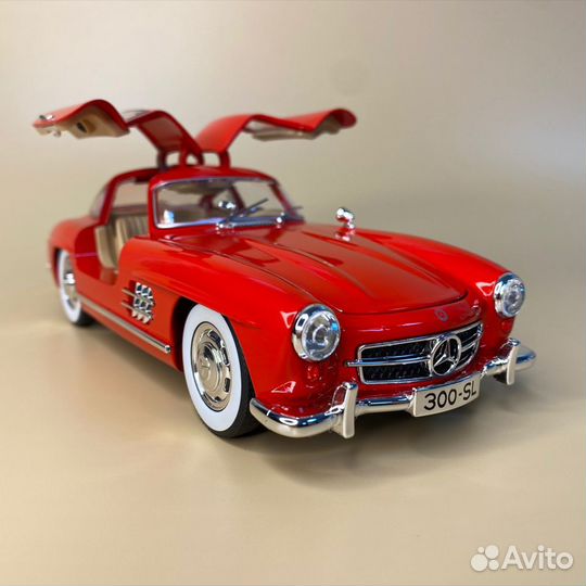 Mercedes 300 SL Металлическая Машинка с Выхлопом