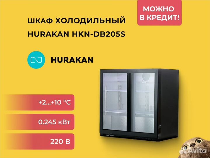 Шкаф холодильный Hurakan HKN-DB205S