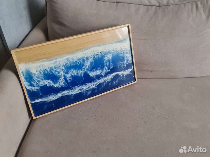 Сервировочный столик переносной из эпоксидной