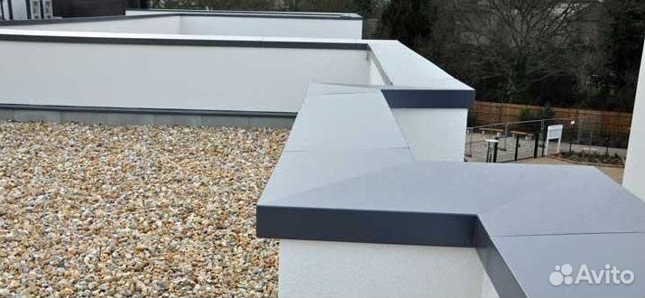 Парапетные крышки из оцинкованной стали