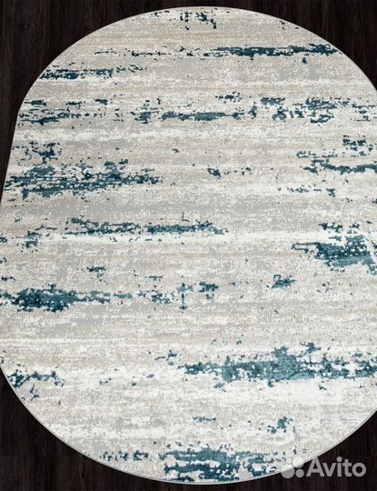 Ковер Merinos Palermo F298 gray Овал 2x2.9м