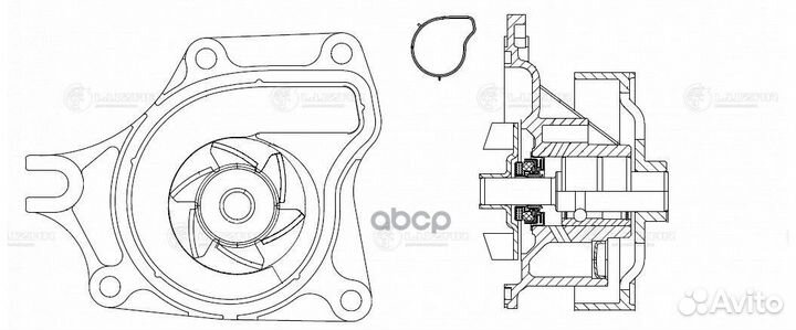 Помпа mazda 3 (03) 1.4i/1.5i/1.6i LWP2503 luzar