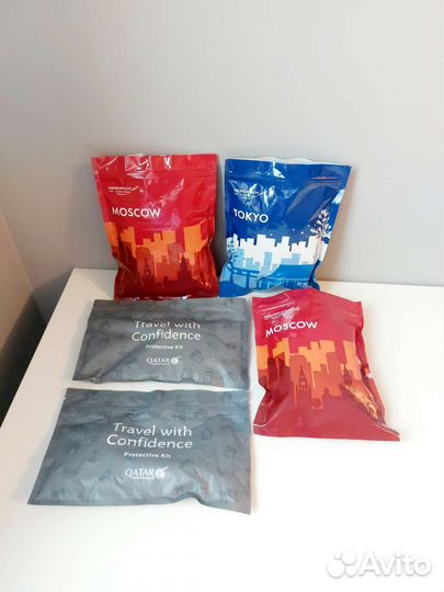 Новый набор Аэрофлот Qatar беруши тапочки помада