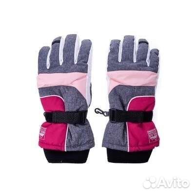 Перчатки детские nolan (серый\белый\розовый)