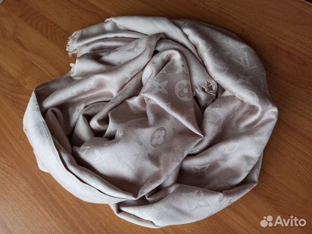 Палантин пашмина жемчужно-бежевый цвет