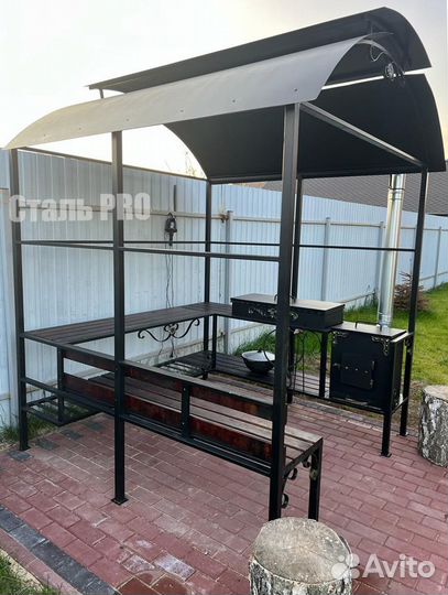 Мангал с крышей