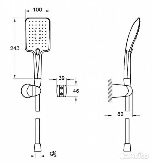 VitrA A49265EXP Душевая система