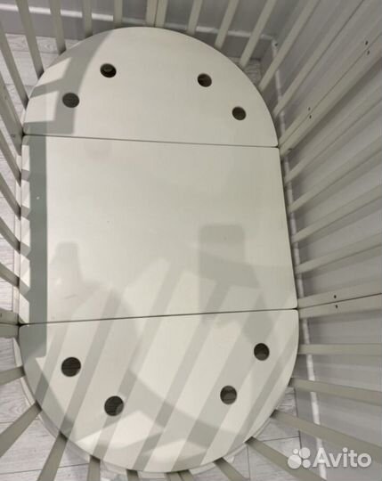 Кроватка трансформер,круглая,матрасы,маятник