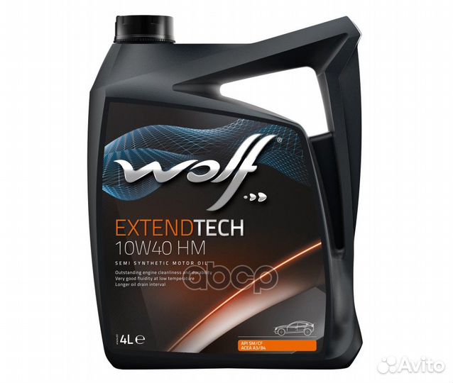 Wolf extendtech 10W40 HM A3/B4 SM/CF Масло мото
