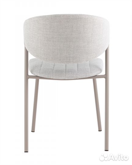 Стул Харпер ткань рогожка серо-голубой каркас серый матовый
