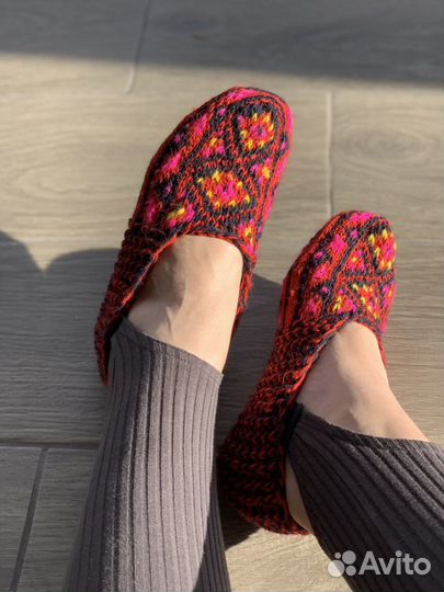 Джурабы вязаные носки домашние тапочки из шерсти