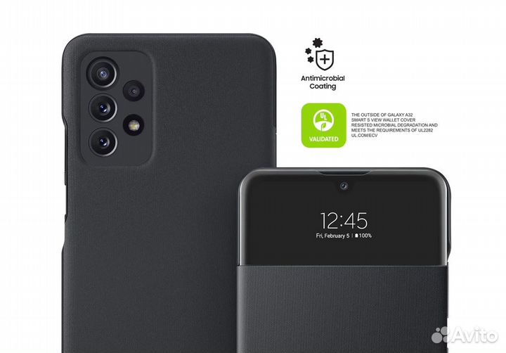 Оригинал SMART S-View Чехол на Samsung A32 (black)