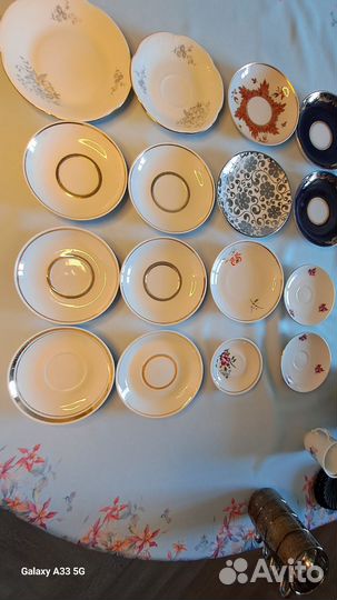 Блюдце и тарелки, фарфор СССР