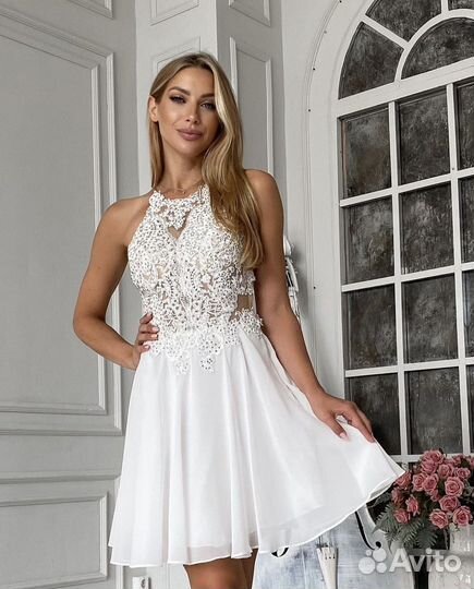 Платье свадебное короткое