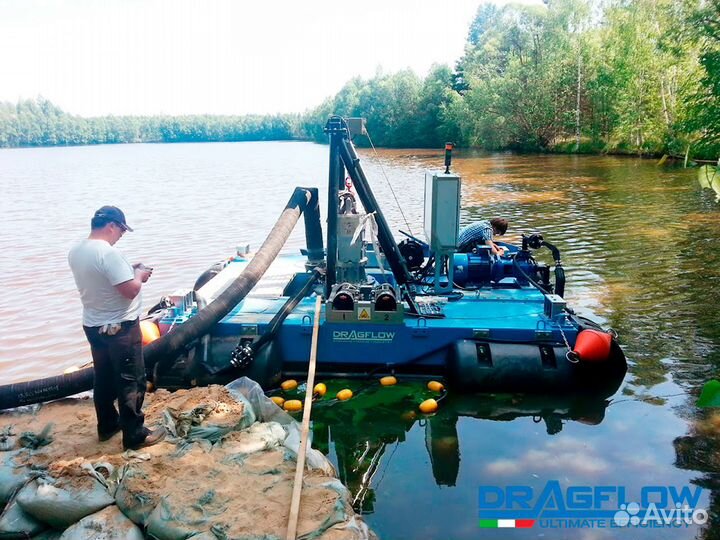 Мини-земснаряд DRP c насосом EL35B (140 м3/час)