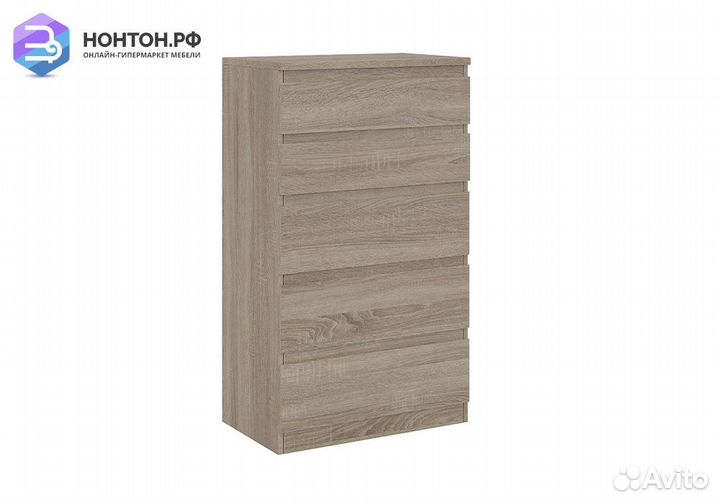 Комод Кастор 5 ящиков дуб сонома