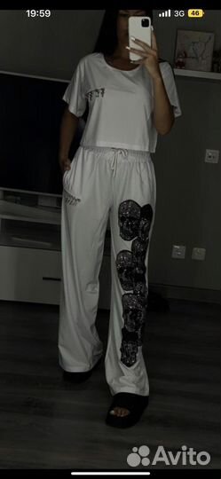 Спортивный костюм белый люкс