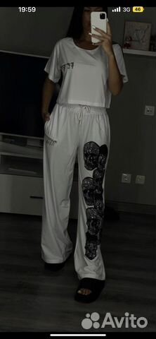 Спортивный костюм белый люкс