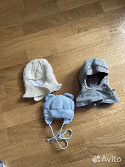 Детские шапки шлемы для новорожденных пакетом