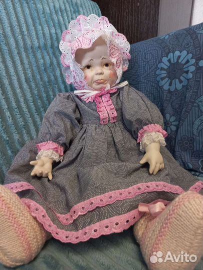 Кукла фарфоровая трехликая