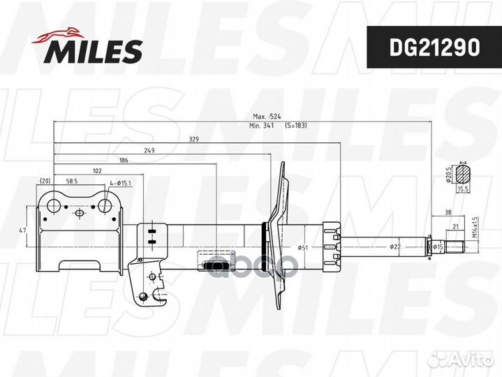 Снят С пр-ва Амортизатор передний правый toyota