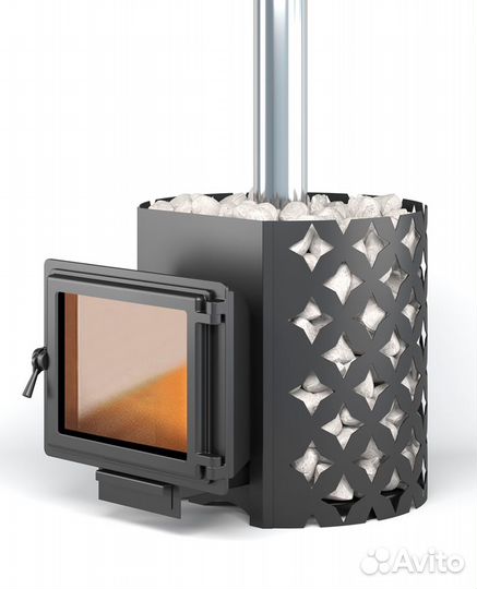 Чугунная печь для бани Этна 24 панорама