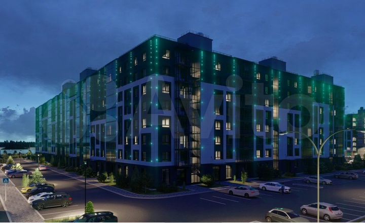 2-к. квартира, 71,4 м², 3/8 эт.