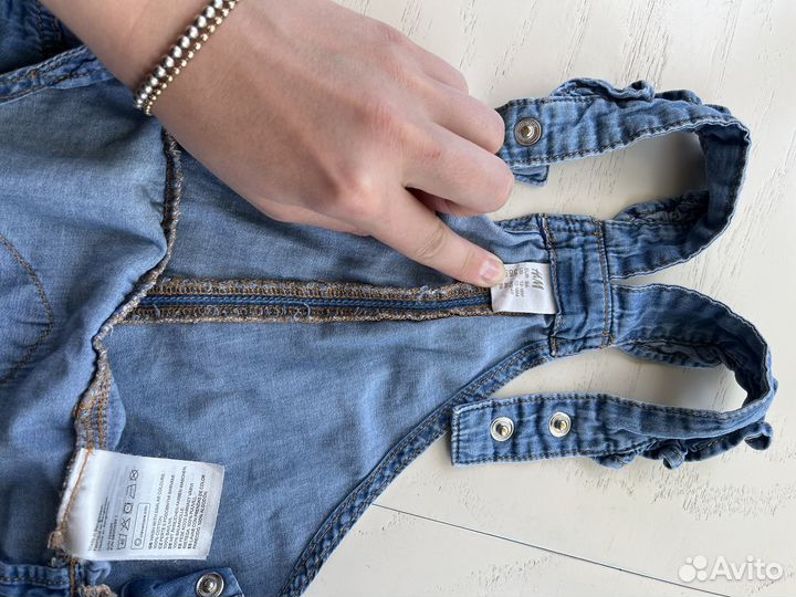 Комбинезон джинсовый летний denim H&M