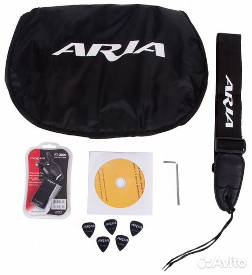 Акустическая гитара aria AWN-15 BS + гитарн. набор