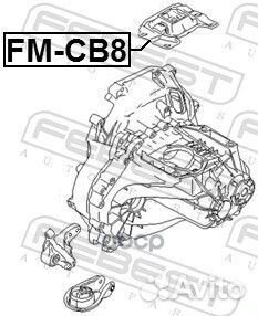 Опора кпп ford focus II верхняя FM-CB8 Febest