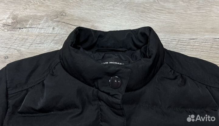 Женский чёрный плотный пуховик куртка Club Monaco
