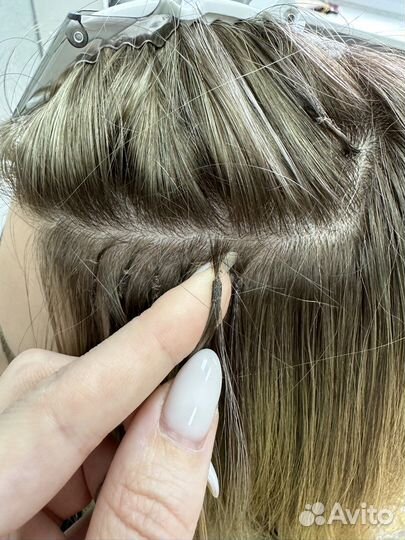 Коррекция наращённых волос