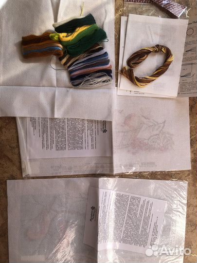 Сет мини наборов и рисунков на канве