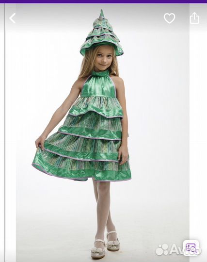 Карнавальный (новогодний) костюм для девочки елка