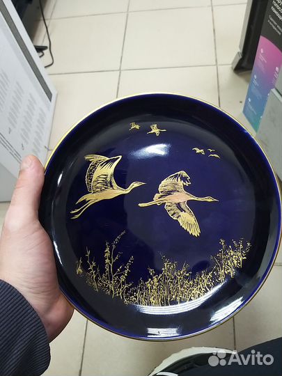 Тарелка лфз Журавли настенная