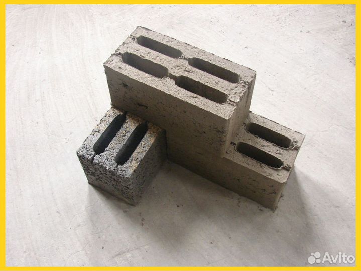 Керамзитобетонный блок полнотелый